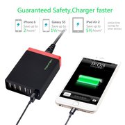 NewNow Quick Charge 3.0 30w 6-Port USB Wall Charger Travel Charger